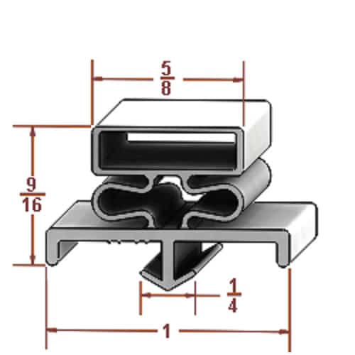 Traulsen RHT332NUT Door Gasket Part - Size 21-1/2 x 59-1/2 Compatible with Traulsen 341-09503-00