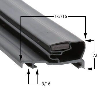 Pinnacle 23 1/8 x 63 Door Gasket - Size 23-1/8 x 63 Compatible with Pinnacle 31-1-4x76