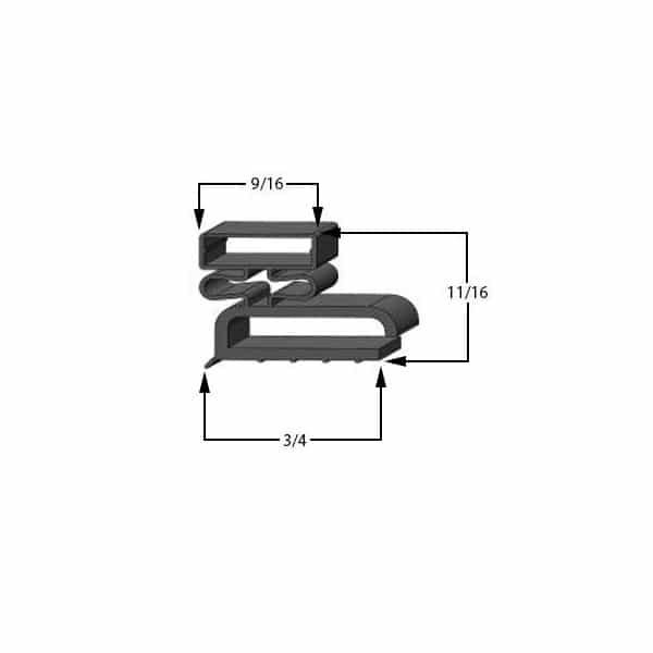 Randell 9215327M Door Gasket Part - Size 15-1/4 x 24-1/4