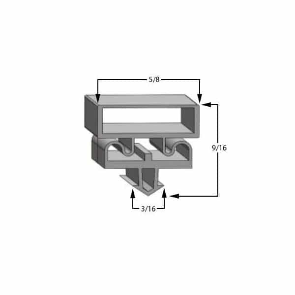 Styleline 3S3C Door Gasket Part - Size 23 x 71-3/4 Compatible with Styleline 5595BCS3