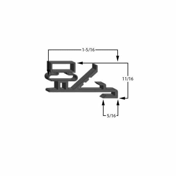 Styleline 26 x 63 Door Gasket - Size 26 x 63 Compatible with Styleline 29-15-16x67-13-16