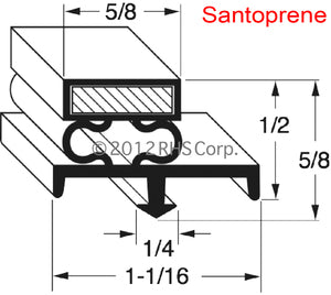 53-584, IN GSK315H , RANDELL, GASKET, 26-1/4 X 28 SANTOPRENE Compatible with  RANDELL  IN GSK315H