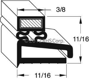 53-046, IN GSK161 , RANDELL, GASKET, 21-1/4