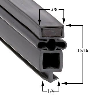 True TG1R-1S Cooler / Freezer / Refrigerator Compatible Door Gasket Part# (810771)