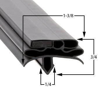 True TUC-24F Cooler / Freezer / Refrigerator Compatible Door Gasket Part# (932584)