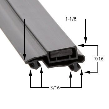 Anthony 21 5/8 x 33 Cooler / Freezer / Refrigerator Compatible Door Gasket