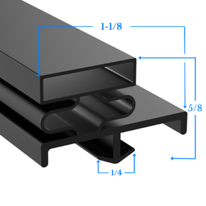 703-566B by Strivide® Magnetic Door Gasket Fits BEVERAGE-AIR® Reach In Units - 45 1/4" x na" Replaces BEVERAGE-AIR® 703-566B