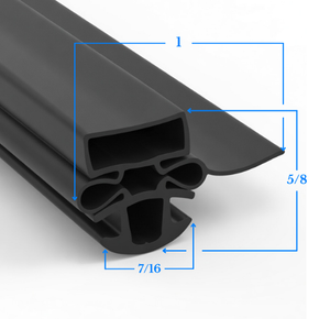 P8F3300200 by Strivide® Magnetic Door Gasket Fits TURBO AIR® M3F472®- 24" x 60 5/8"
