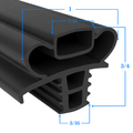 1701190 by Strivide® Magnetic Door Gasket Fits DELFIELD® Under Counter Prep Units - 17" x 10 7/8" Replaces DELFIELD® 1701190