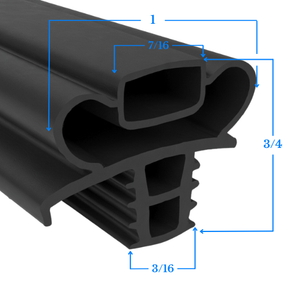 1702502 by Strivide® Magnetic Door Gasket Fits DELFIELD® Under Counter Prep Units - 17" x 12 5/16" Replaces DELFIELD® 1702502