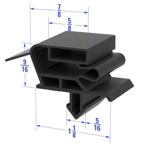 10310-07 by Strivide® Magnetic Door Gasket Fits SILVER KING® Drawers - 13 3/4" x 26 1/2" Replaces SILVER KING® 10310-07