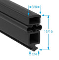 810811 by Strivide® Magnetic Door Gasket Fits TRUE® Under Counter Prep Units - 24 5/8" x 26 5/8" Replaces TRUE® 810811