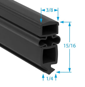 810811 by Strivide® Magnetic Door Gasket Fits TRUE® Under Counter Prep Units - 24 5/8" x 26 5/8" Replaces TRUE® 810811