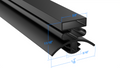 12-7-8x48-3-4 by Strivide® Magnetic Door Gasket Fits FOSTER® Reach In Units - 38 1/4" x 78 1/2" Replaces FOSTER® 12-7-8x48-3-4