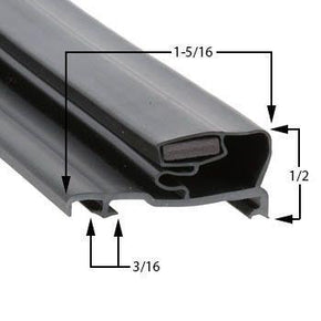 74-1459, MCC673 DELFIELD Magnetic Door Gasket 24 5⁄16" x 60 5⁄8" Compatible with DELFIELD  MCC673