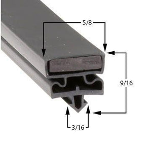 Delfield VRR3G Door Gasket Part - Size 24-3/4 x 51-1/4 Compatible with Delfield 170-1285