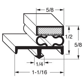 44-195, 037453 , NORLAKE, GASKET, 28-1/2" X 79", R/M, 3S, LH Compatible with  NORLAKE 37453