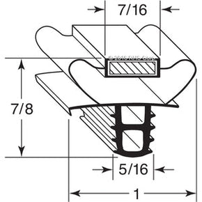 17-632, 1701393 , DELFIELD, GASKET, 7-1/2" X 29-1/2", GRAY Compatible with  DELFIELD 1701393