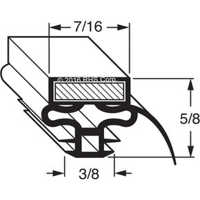 44-331, 149820 , NORLAKE, GASKET, 7" X 42", LARGE DRAWER, BLACK -GJ- Compatible with  NORLAKE 149820