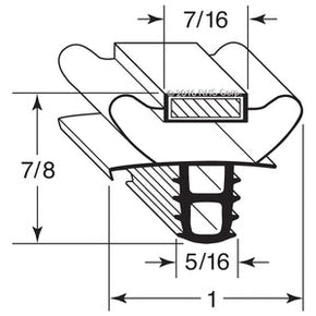 17-652, 1702522 , DELFIELD, GASKET, 13" X 30", P/I, GRAY Compatible with  DELFIELD 1702522