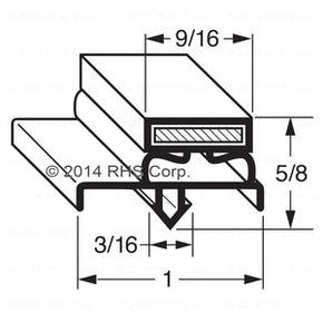 27-441, 703-988C-01 , BEVERAGE-AIR, GASKET, 24" X 52-1/2" Compatible with  BEVERAGE-AIR  703-988C-01