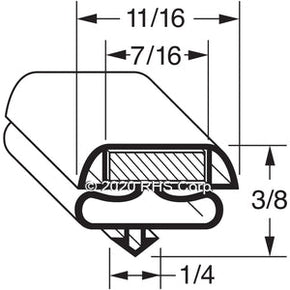 11-227, 14677 , INTERNATIONAL COLD STORAGE, GASKET, 21-1/4" X 72-7/8", 4S Compatible with  INTERNATIONAL COLD STORAGE 14677