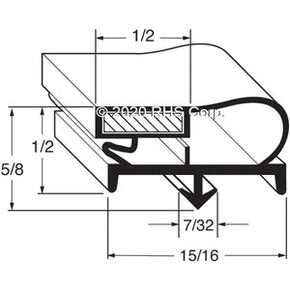 27-288, 712-012D-03 , BEVERAGE-AIR, GASKET, 30" X 66-3/8", 3S -GJ- Compatible with  BEVERAGE-AIR  712-012D-03