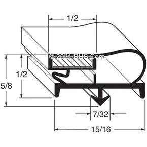 27-903, 712-012D-46 , BEVERAGE AIR, GASKET, 21-1/2" X 25-3/4" Compatible with  BEVERAGE AIR  712-012D-46