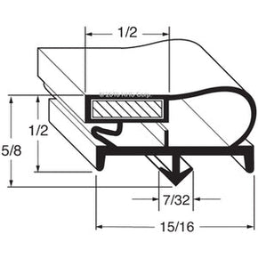 27-070, 703-963D-41 , BEVERAGE-AIR, GASKET, 15-1/4" X 23-1/8" GRAY Compatible with  BEVERAGE-AIR  703-963D-41