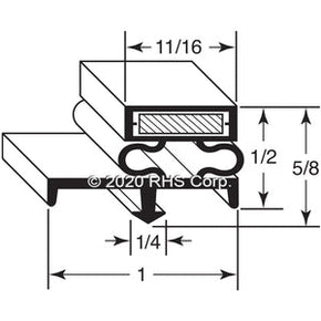 44-102, 003722 , NORLAKE, GASKET, 38-1/2" X 79", 3S, LH -SV- Compatible with  NORLAKE 3722