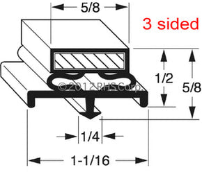 60-622, 341-37981-00 , TRAULSEN, GASKET, 29-3/8 X 69-3/8, 3S Compatible with  TRAULSEN  341-37981-00