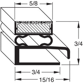 44-071, 024582 , NORLAKE, GASKET, 21-1/4" X 22-1/2" Compatible with  NORLAKE 24582