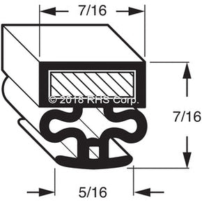 44-457, 162624 , NORLAKE, GASKET, 24-7/8" X 60-3/8" Compatible with  NORLAKE 162624