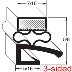 32-266, 283091-2 , HOBART, GASKET, 30-1/2" X 76" BLACK, 3S Compatible with  HOBART  283091-2