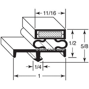 44-476, 077930 , NORLAKE, GASKET, 44-1/2" X 79" O.D., 3S, REVERSE MOUNT Compatible with  NORLAKE 77930