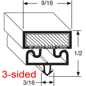 13-278, 5595BCRJ , COMMERCIAL REFRIGERATOR DOOR, GASKET, 28-1/2" X 79" -GJ- Compatible with  COMMERCIAL REFRIGERATOR DOOR  5595BCRJ