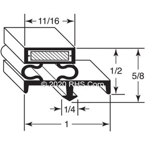 17-859, 1702876 , DELFIELD, GASKET, 28-3/4" X 66-1/2", 3S, SANTOPRENE Compatible with  DELFIELD 1702876