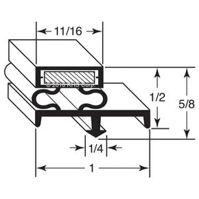 17-173, 170-2211 , DELFIELD, GASKET, 29-1/2" X 72", 3-SIDED Compatible with  DELFIELD  170-2211