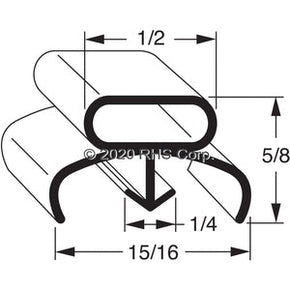 27-685, 712-024D-07 , BEVERAGE-AIR, GASKET, 9" X 48", 3S LID STF49 Compatible with  BEVERAGE-AIR  712-024D-07