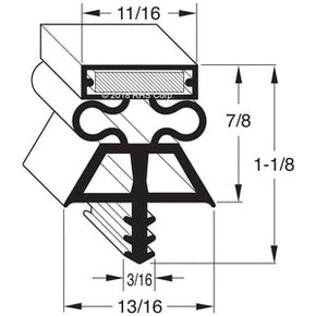 11-007, AX1333 , INTERNATIONAL COLD STORAGE, GASKET, 37-3/4" X 78-1/2" OD Compatible with  INTERNATIONAL COLD STORAGE  AX1333