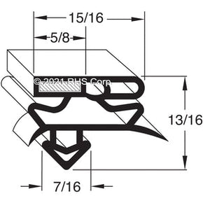 61-0029, 958162 , TRUE, GASKET, 23-1/2 X 59-1/2 Compatible with  TRUE 958162