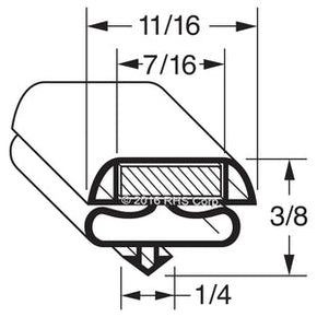 15-203, 0000753 , POLAR TEMP, GASKET, MAG, 25-1/2" X 43-3/4" O.D. Compatible with  POLAR TEMP 753