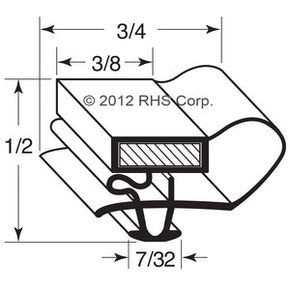 27-817, 712-012D-13 , BEVERAGE-AIR, GASKET, 14-5/8" X 19-3/4" AC Compatible with  BEVERAGE-AIR  712-012D-13