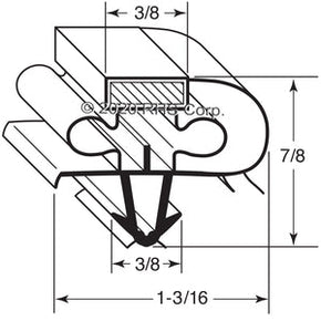 07-353, R338A-040 , SATURN, GASKET, 25" X 54-1/2", BLACK Compatible with  SATURN  R338A-040