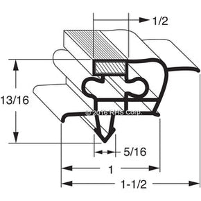 14-123, DG28-00 , EVEREST, GASKET, 11-3/8" X 41", BLACK Compatible with  EVEREST  DG28-00