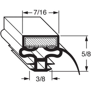 07-123, F0124L020 , BLUE AIR, GASKET, 6-3/4" X 41-1/4" BLACK Compatible with  BLUE AIR  F0124L020