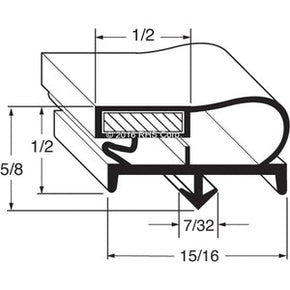 27-838, 712-012D-43 , BEVERAGE-AIR, GASKET, 8-1/8" X 41-1/2", BOTTOM DRAWER Compatible with  BEVERAGE-AIR  712-012D-43