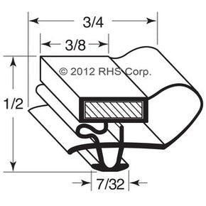 27-706, 712-048D-03 , BEVERAGE AIR, GASKET, 28-1/8" X 54" AC BLACK Compatible with  BEVERAGE AIR  712-048D-03