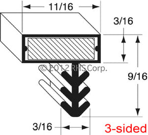 63-103, 535012565 , KOLPAK, GASKET, JAMB 28-1/2 X 79 GJ Compatible with  KOLPAK 535012565