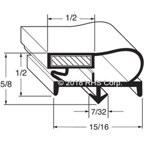 05-375, 50-712-012D-02 , SO-LOW, GASKET, 23-1/8" X 63" OD Compatible with  SO-LOW  50-712-012D-02